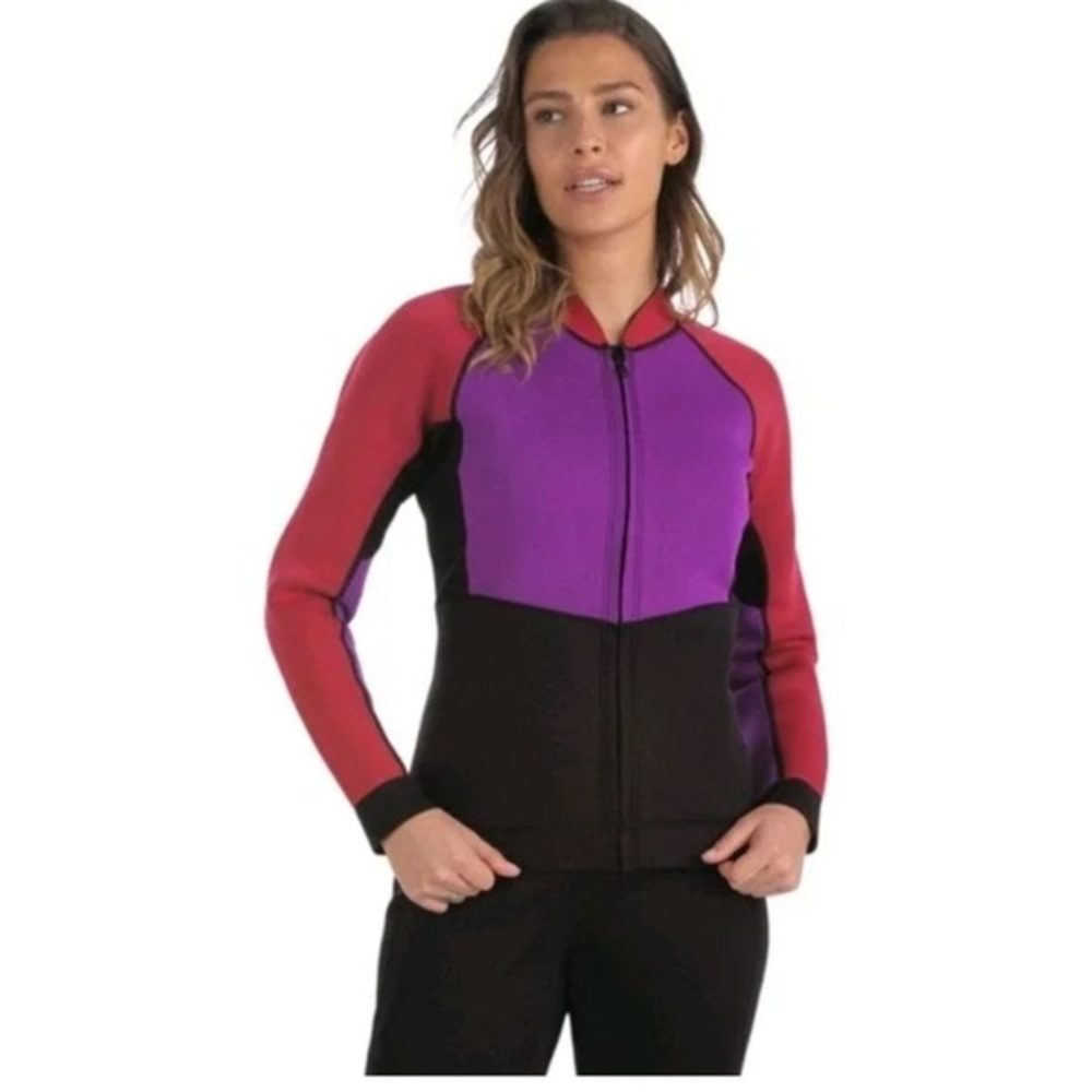 NWT Sea-Doo Montego Jacket Ladies Full Zip Neoprene Colorblock Watersport